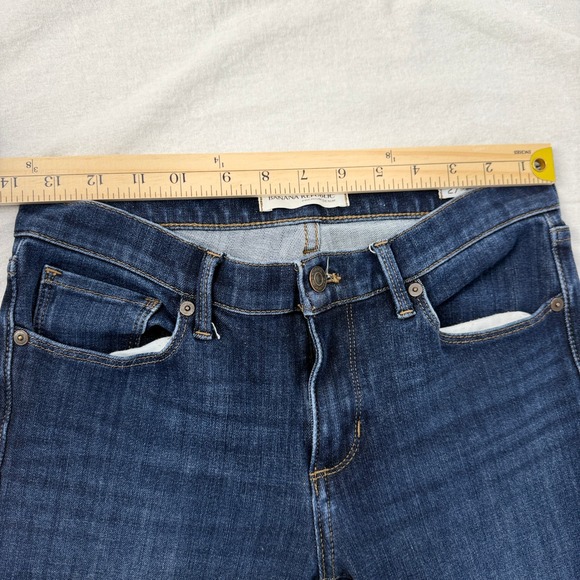 Banana Republic Skinny Ankle Jeans Dark Wash Premium Denim Women's Size 27 - Picture 5 of 14